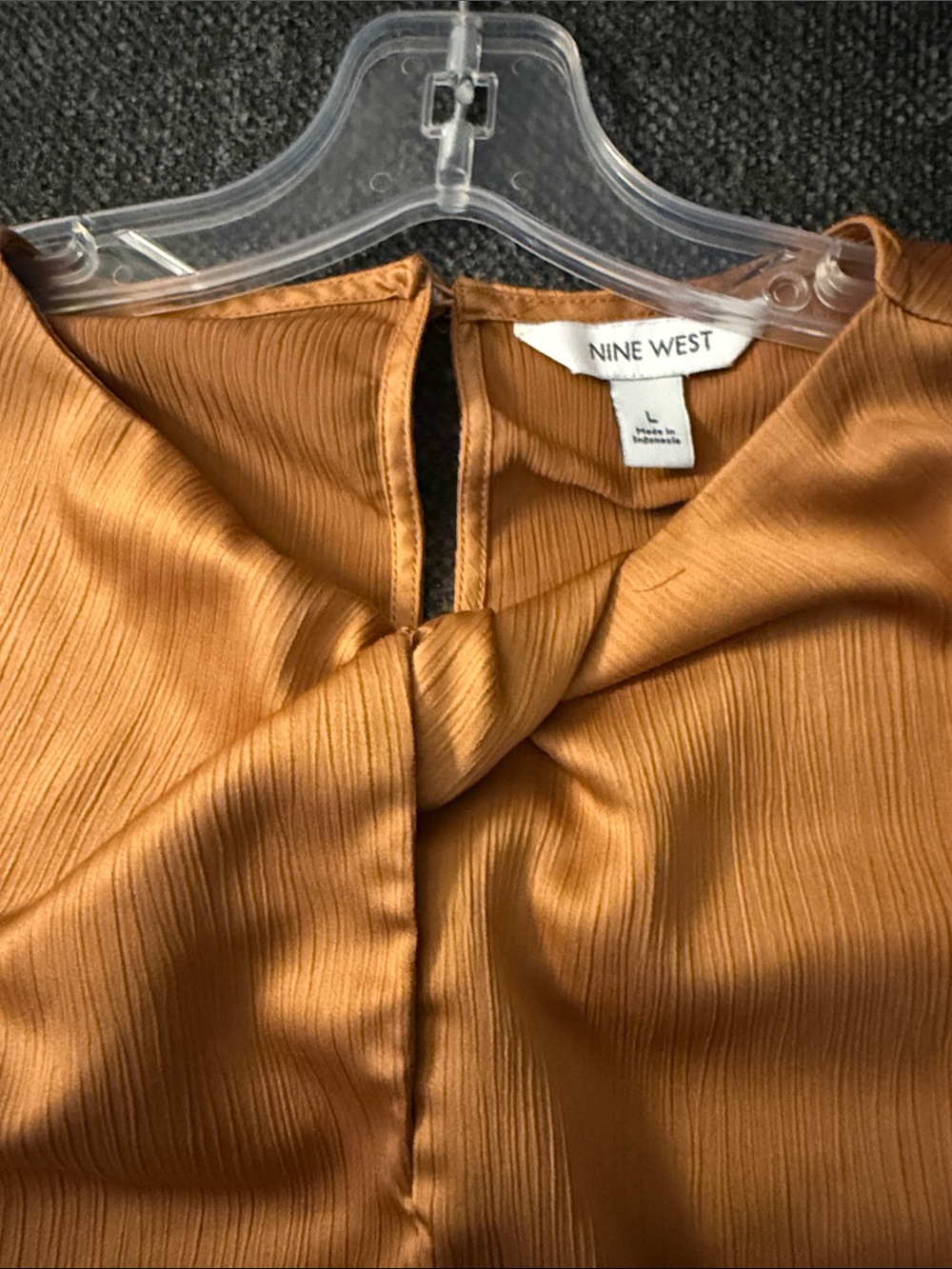 Nine West Women's Twist-Front Blouse — Amber